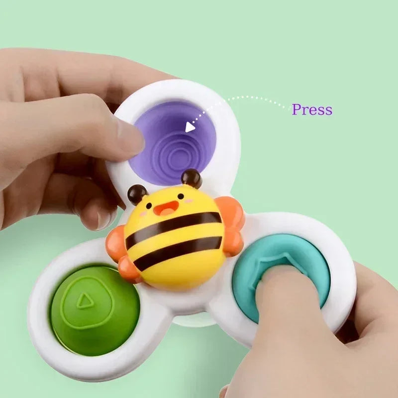 Boy Children Bathing Sucker Spinner Suction Cup Toy  Boy Children Bath