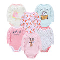 Baby Boys Girls Bodysuit 6 PCS 3 PCS Long Sleeve 100% Cotton Baby Clothes 0-12 Months Newborn Body Bebe Jumpsuit Clothing