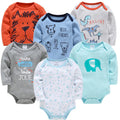 Baby Boys Girls Bodysuit 6 PCS 3 PCS Long Sleeve 100% Cotton Baby Clothes 0-12 Months Newborn Body Bebe Jumpsuit Clothing