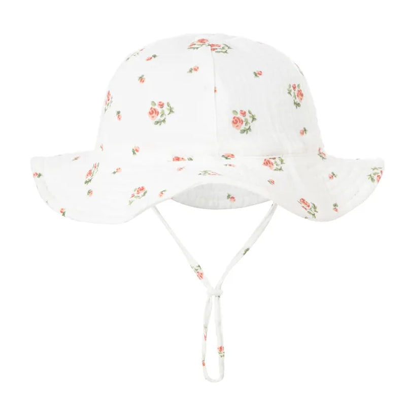 baby cotton bucket hat - sunscreen outdoor cap