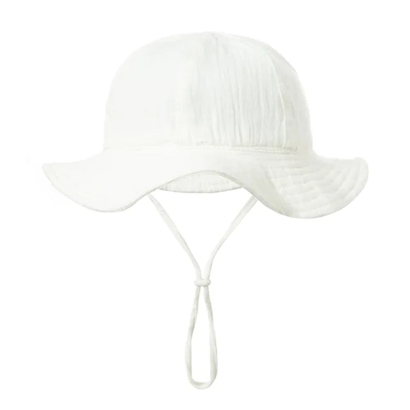 baby cotton bucket hat - sunscreen outdoor cap