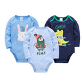 Baby Boys Girls Bodysuit 6 PCS 3 PCS Long Sleeve 100% Cotton Baby Clothes 0-12 Months Newborn Body Bebe Jumpsuit Clothing